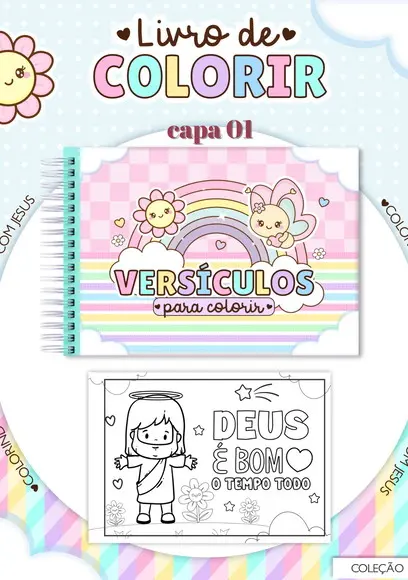 Livro de Colorir Versículos Bíblico