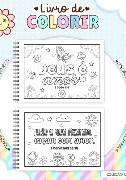 Livro de Colorir Versículos Bíblico