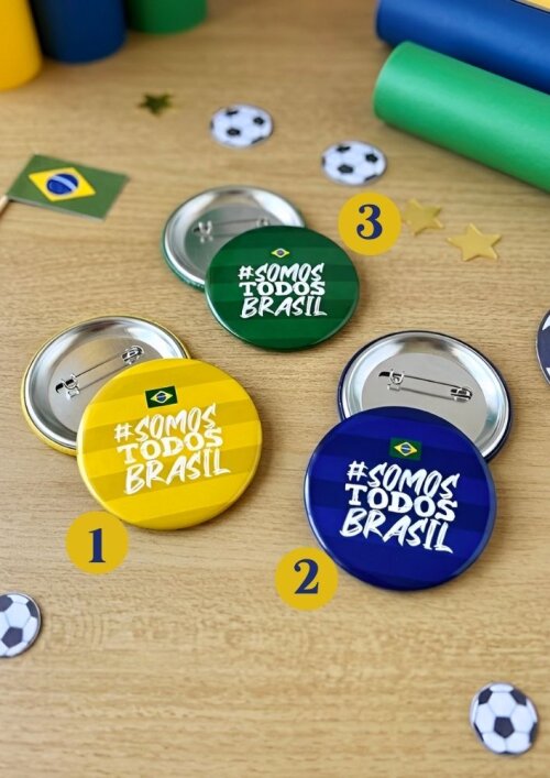 Bottons Alfinete Brasil/ copa (5,5cm)