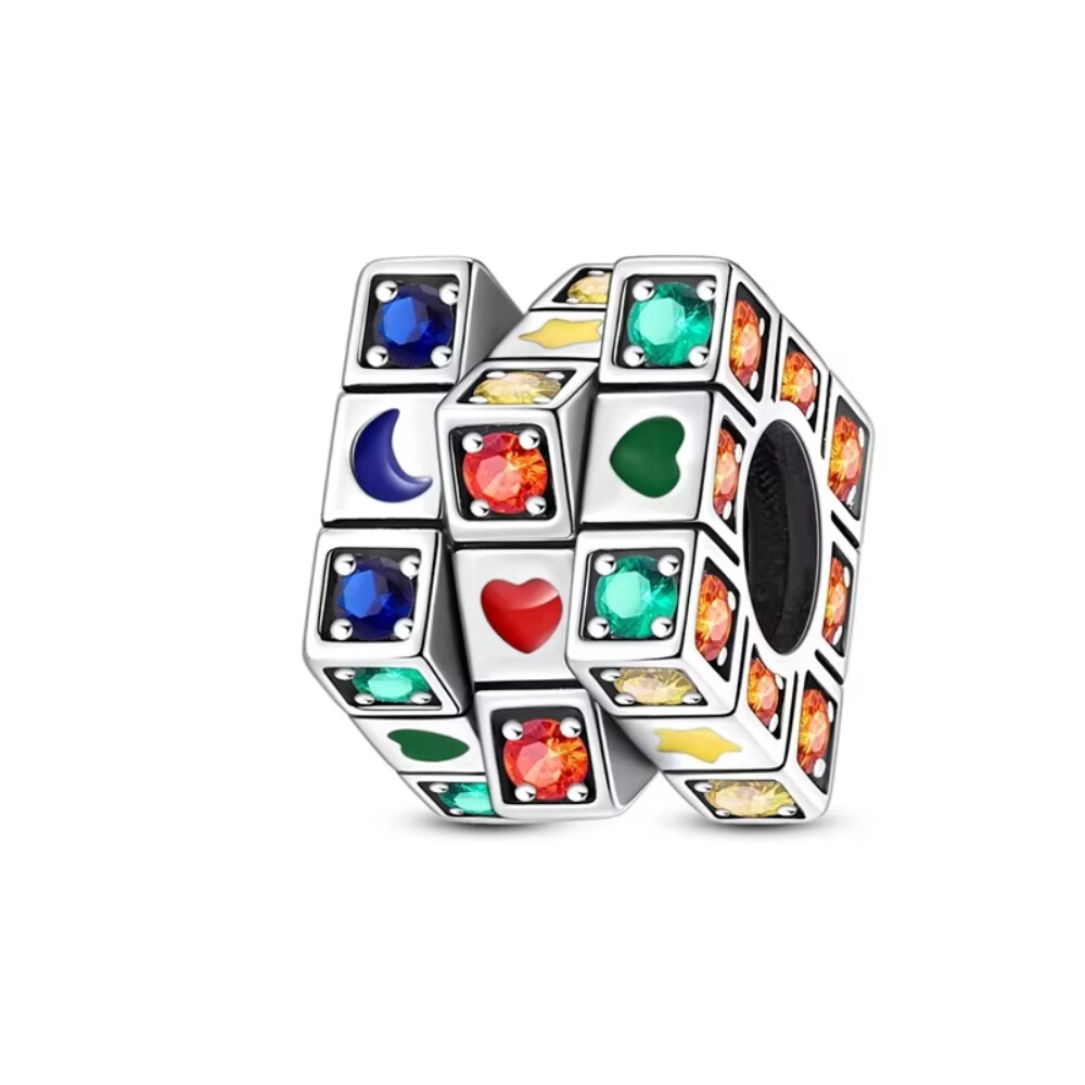 Berloque Cubo Mágico Prata 925