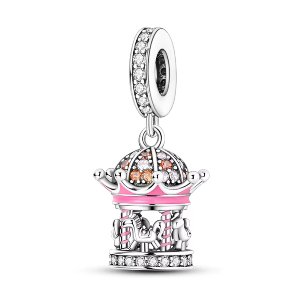 Berloque Pingente Carrossel Prata 925