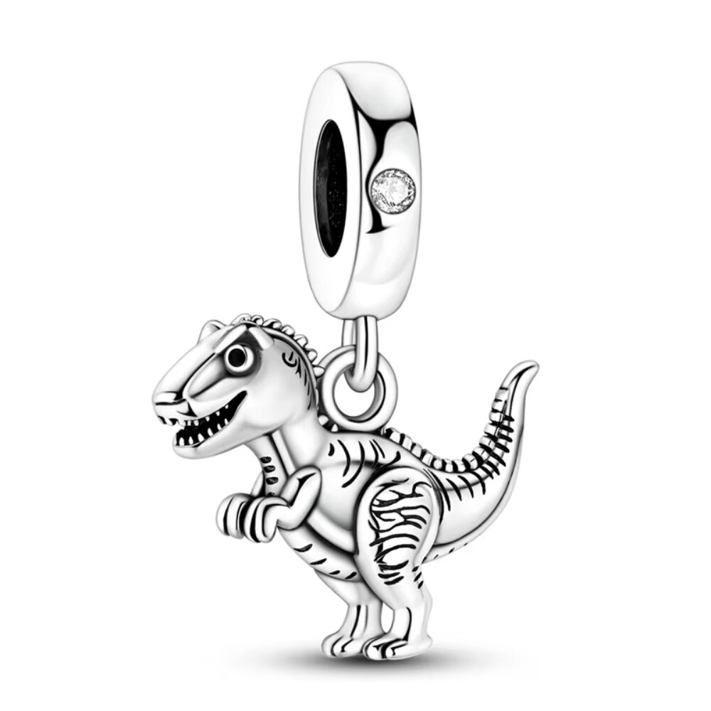 Berloque Pingente Dinossauro Prata 925