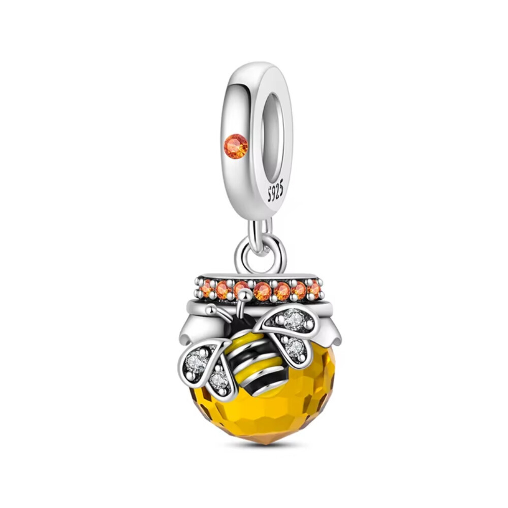 Berloque Pingente Pote Mel Prata 925