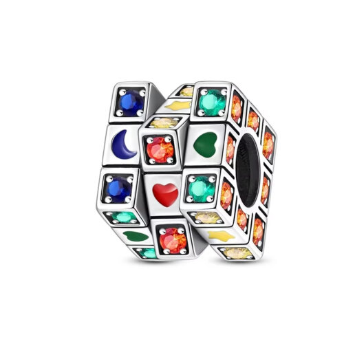 Berloque Cubo Mágico Prata 925