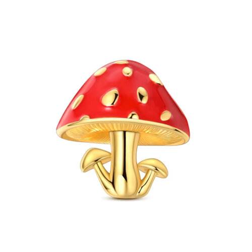 Berloque Cogumelo Dourado