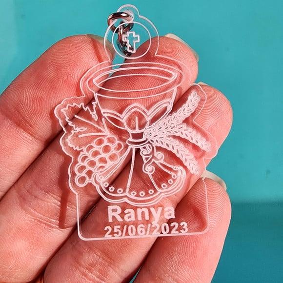 Chaveiro Personalizado Primeira Eucaristia Comunhão