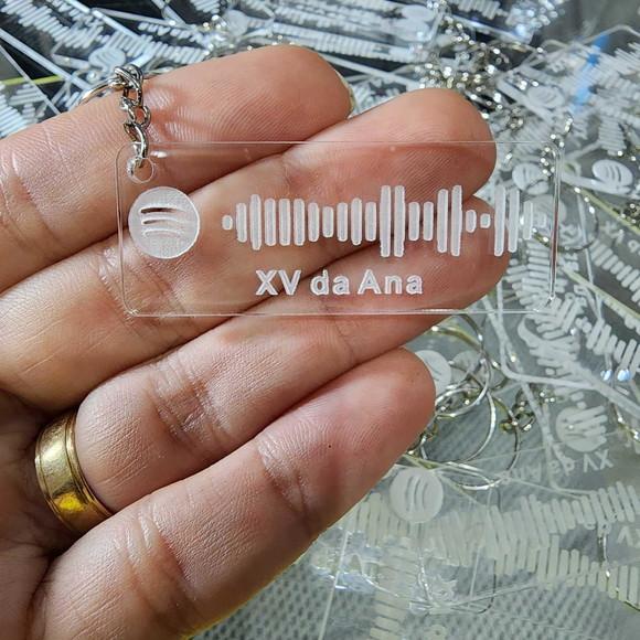 Chaveiro Spotify Code Personalizado Música ou Playlist Interativ