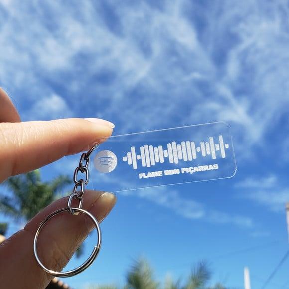 Chaveiro Spotify Code Personalizado Música ou Playlist Interativ