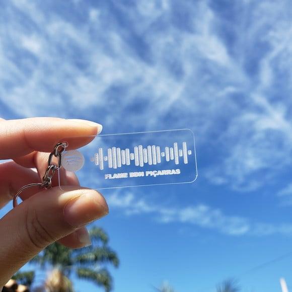 Chaveiro Spotify Code Personalizado Música ou Playlist Interativ