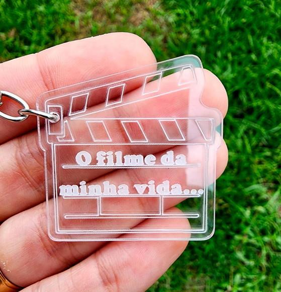 Chaveiro Personalizado Claquete Cinema Hollywood