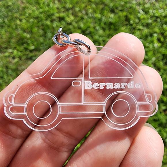 Chaveiro Personalizado Carrinho Acrílico