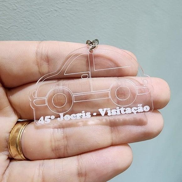 Chaveiro Personalizado Carro Acrílico Ejc