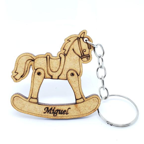 Chaveiro Personalizado Cavalinho de Balanço - mdf