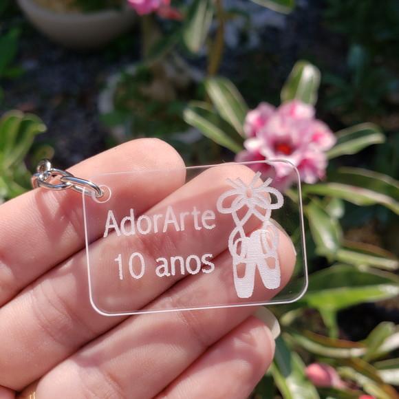 Chaveiro Personalizado Sapatilha Bailarina Ballet