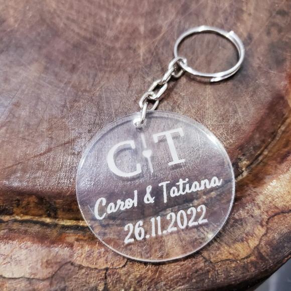 Chaveiro Lembrancinha para Casamento Noivado Save The Date