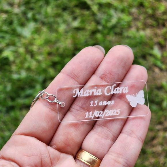 Chaveiro 15 Anos com Borboleta 2