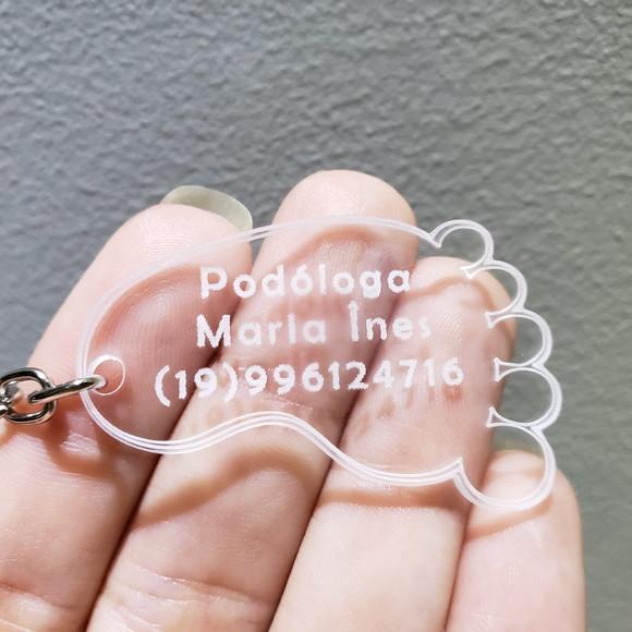 Chaveiro Personalizado Pezinho Podóloga