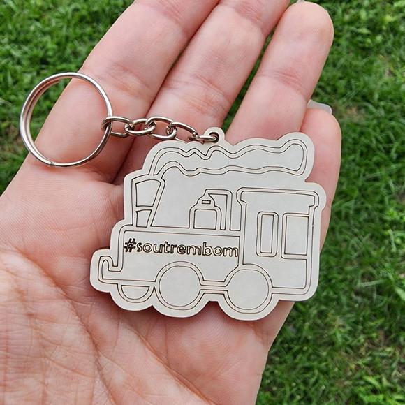 Chaveiro Personalizado Trenzinho mdf Branco