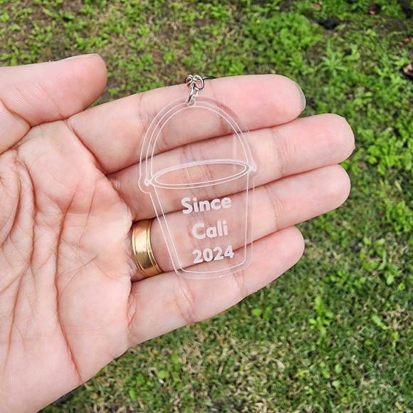 Chaveiro Personalizado Balde Acrílico