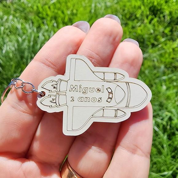 Chaveiro Personalizado Foguete Espaço mdf