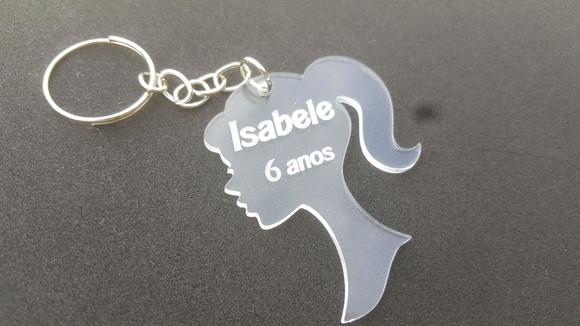 Chaveiro Acrílico Personalizado Boneca
