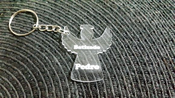 Chaveiro Personalizado Anjinho Batizado