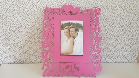 Porta Retrato Love/Amor/Love you-Pink