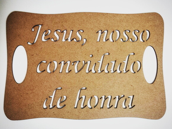 Placa para Daminha Casamento Jesus, Nosso Convidado de Honra
