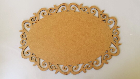 Placa em MDF Oval Para personalização