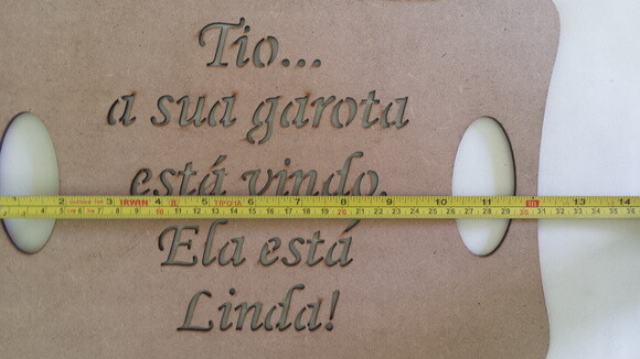 Placa para Daminha Casamento Tio...a sua garota está vindo