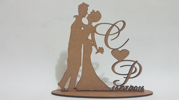 Topo de bolo Casamento
