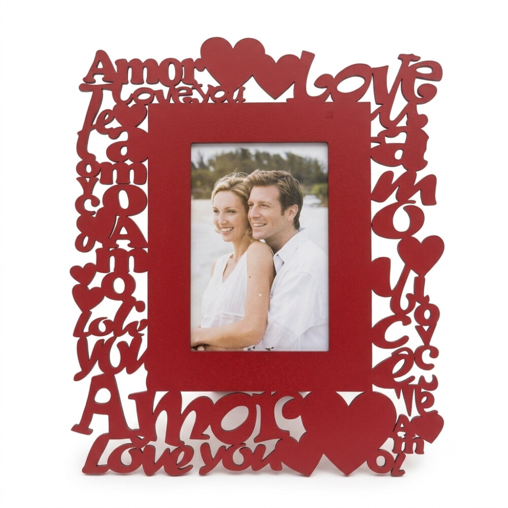 Porta Retrato Love/Amor/Love you-Vermelho