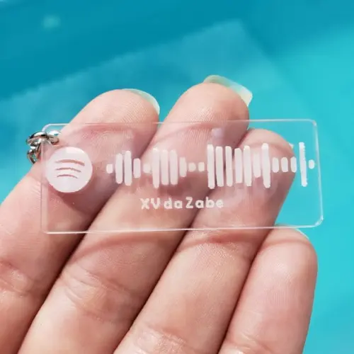 Chaveiro Spotify Code Música ou Playlist Interativo- 15 Anos