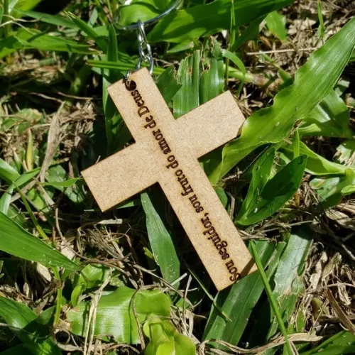 Chaveiro Personalizado Cruz mdf Igreja
