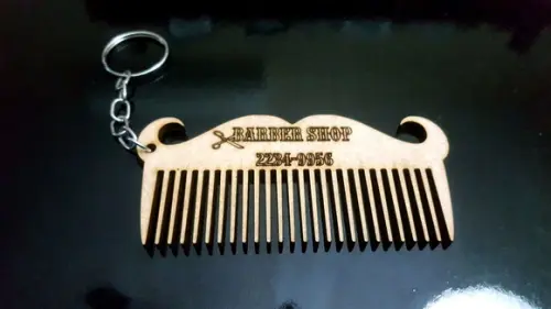 Chaveiro Personalizado Pente para Barbearia