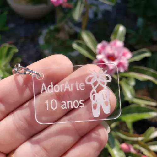 Chaveiro Personalizado Sapatilha Bailarina Ballet