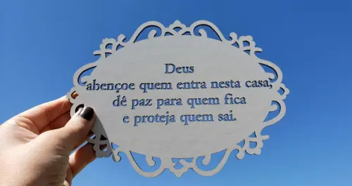 Placa para Porta - Deus Abençoe