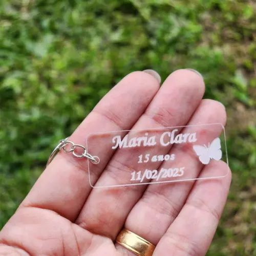 Chaveiro 15 Anos com Borboleta 2