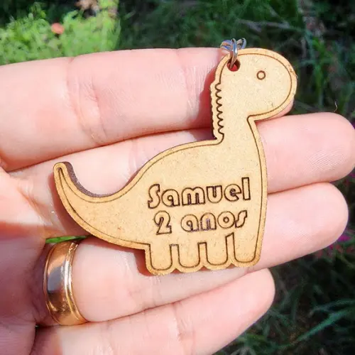 Chaveiro Personalizado Dinossauro mdf