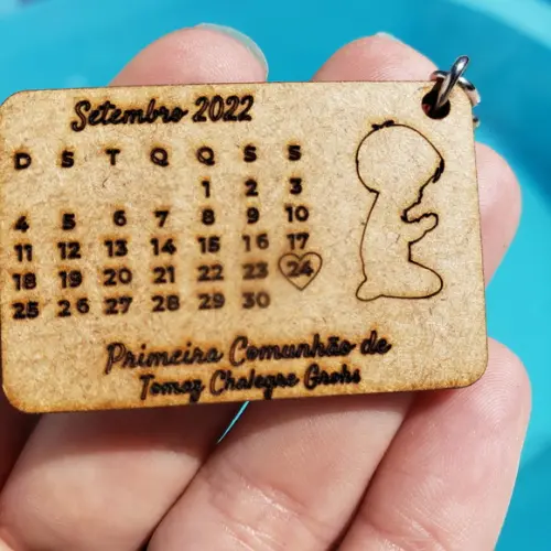 Chaveiro Calendário Primeira Eucaristia/ Comunhão Save The D