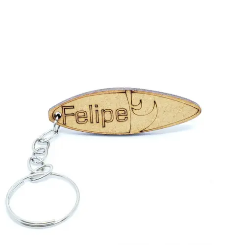 Chaveiro Mini Prancha de Surf - mdf
