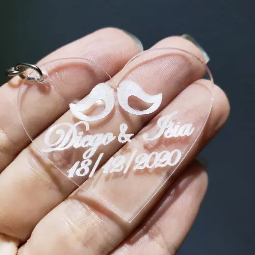 Chaveiro Coração Love Birds Casamento