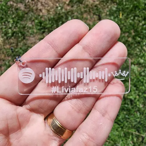 Chaveiro Spotify Code Música/playlist 15 Anos Coroa
