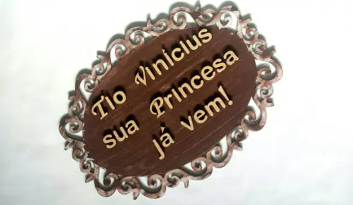 Placa Rústica Lá Vem A Noiva