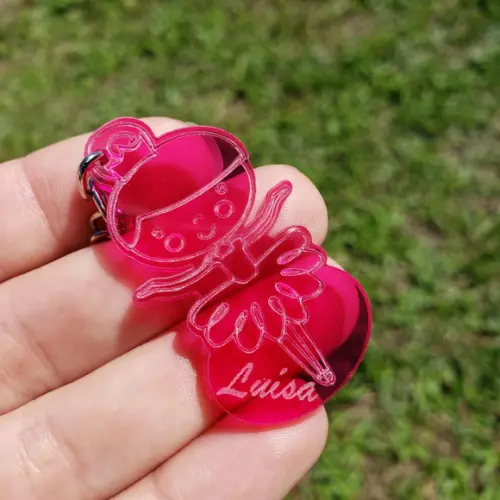 Chaveiro Bailarina Rosa Ballet Personalizado