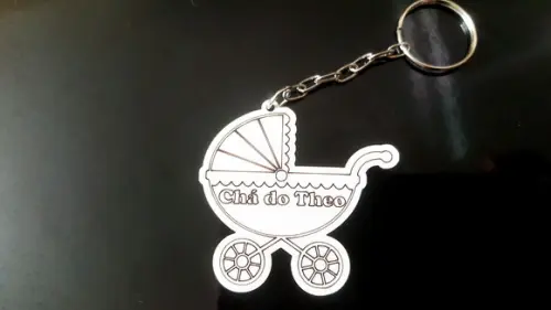Chaveiro Carrinho para Chá de Bebê