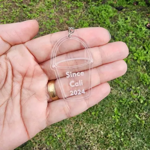 Chaveiro Personalizado Balde Acrílico