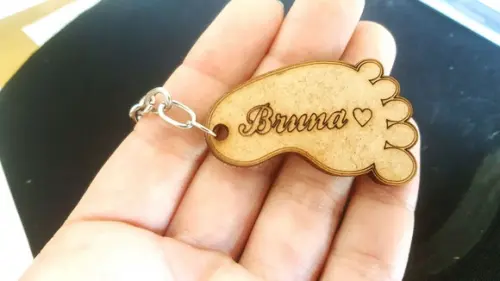 Chaveiro Personalizado Pezinho mdf