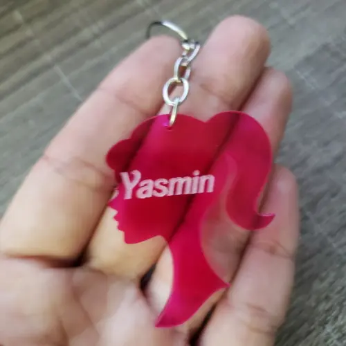 Chaveiro Personalizado Boneca Pink