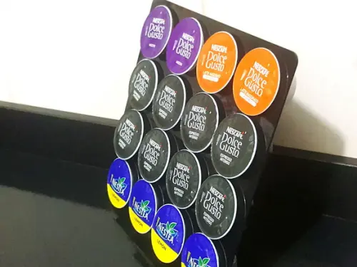 Porta Cápsulas Compatível Com Dolce Gusto Acrílico Preto